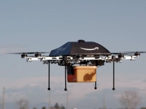 This undated handout photo released by Amazon on December 1, 2013 shows a flying "octocopter" mini-drone. PHOTO: AFP/AMAZON
